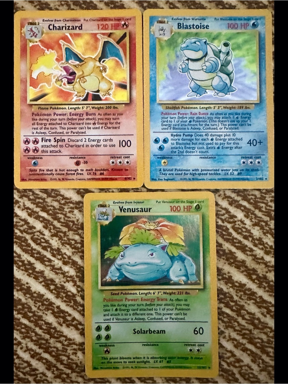Original Pokemon Holo 1-16 Complete Base Set.